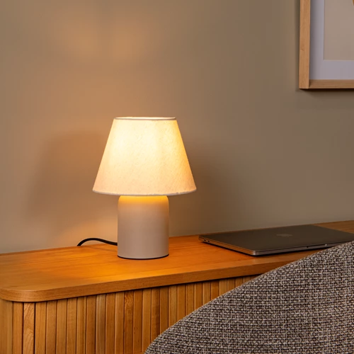 Lucide MACIA - Table lamp - 1xE14 - Cream - atmosphere 1